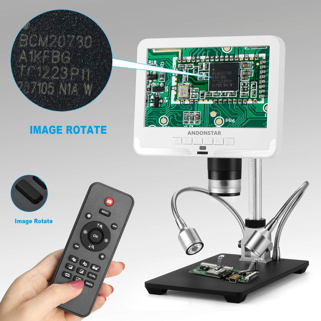 Digital Microscope 7 Inches LCD 1080P 200X Magnification Soldering Tool A8890