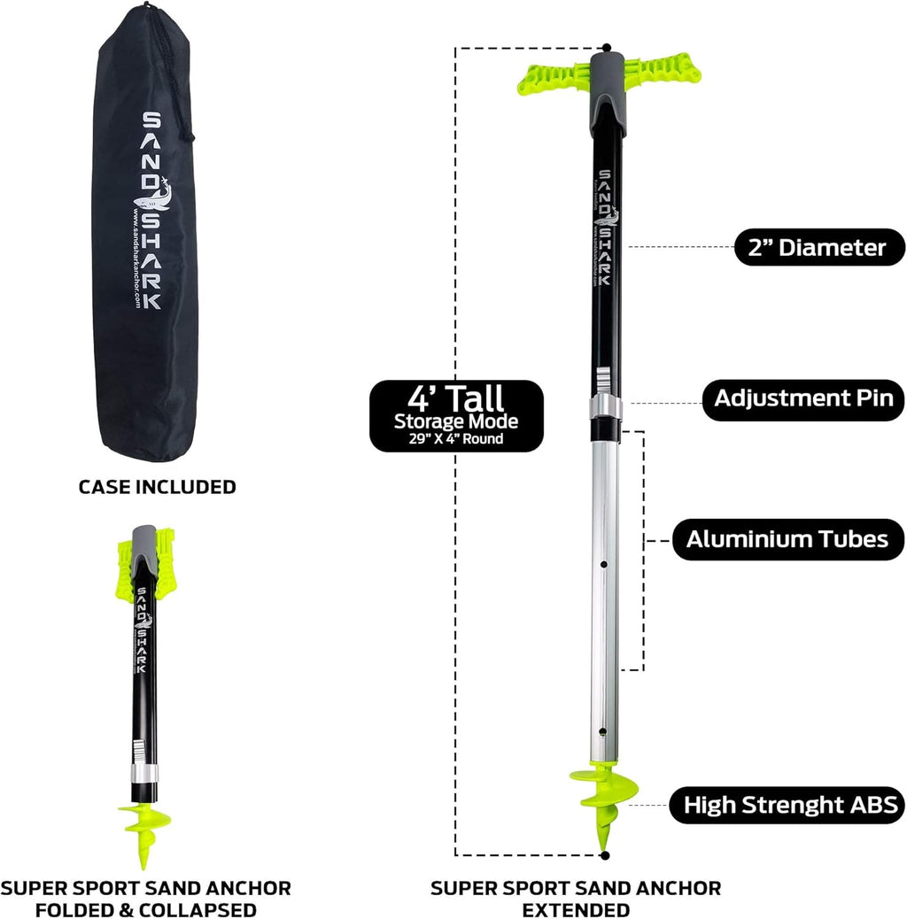 SandShark Supersport Anchor, Adjusts 29-48 with Case E7715