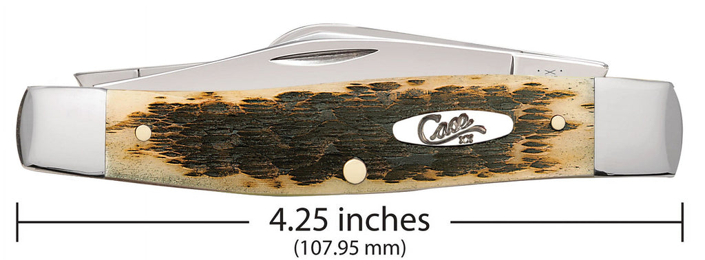 Smooth Jigged Amber Bone Stockman Knife X289162