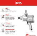 1 Inch Pneumatic Impact Wrench with 6 Inch Extended Anvil W47001