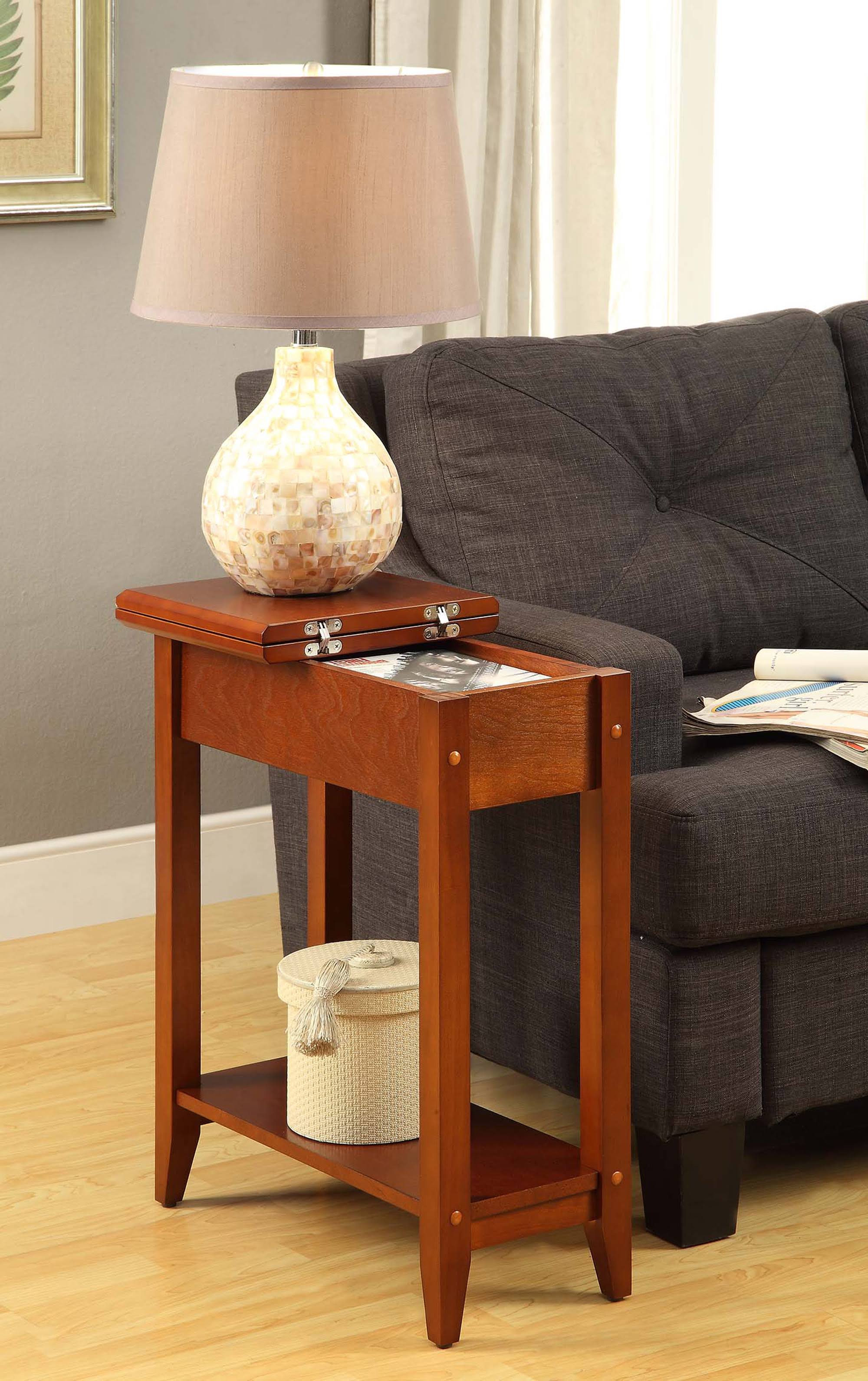 Cherry Flip Top End Table D298401