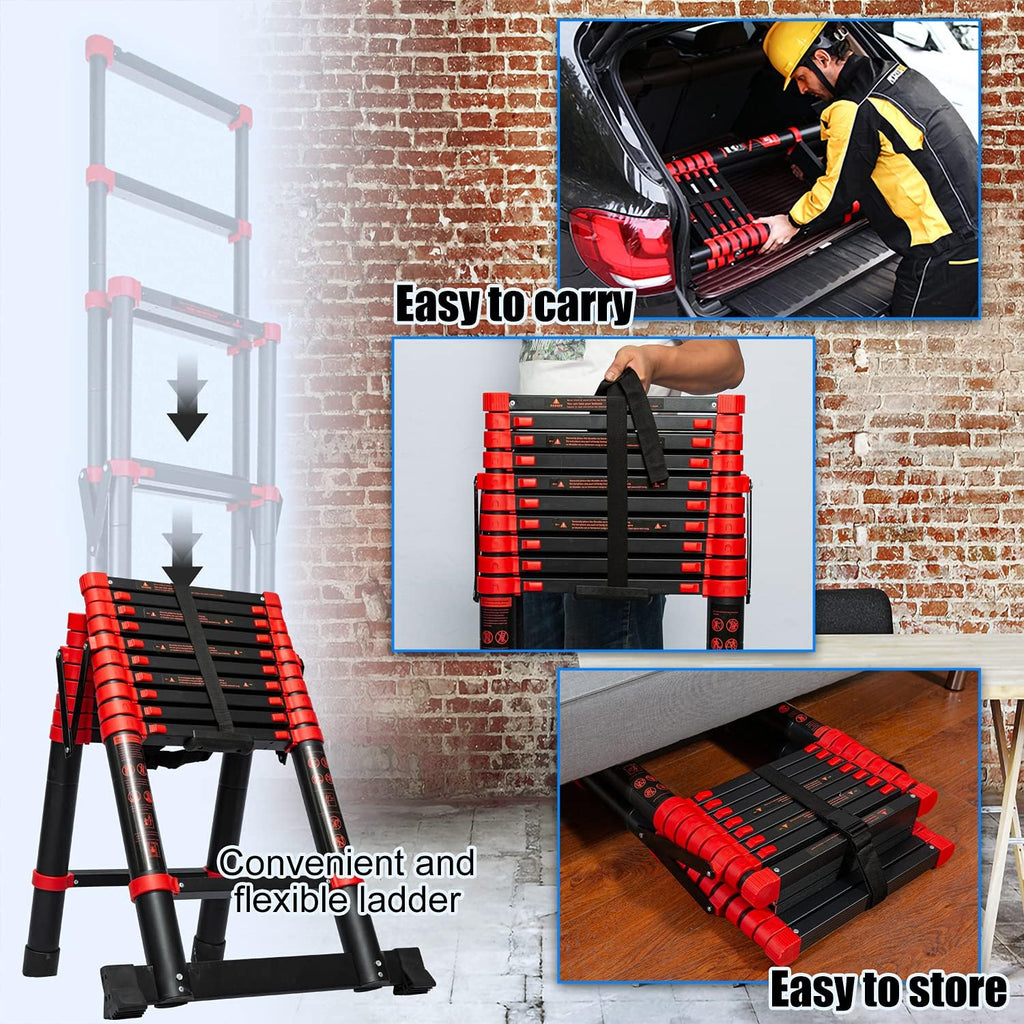 Telescopic Ladder 9+11 Aluminum A-Frame Extension Ladder W768