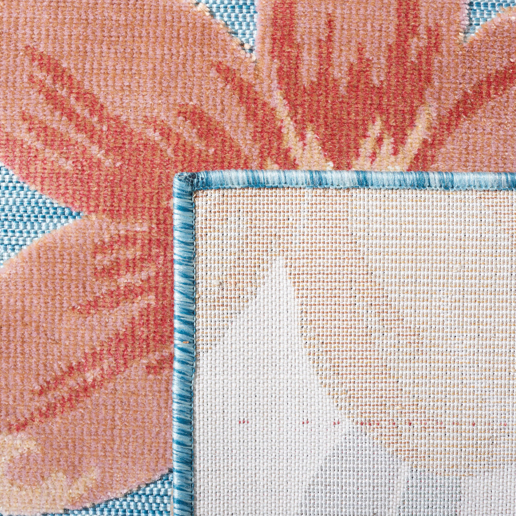Aqua/Rust Indoor/Outdoor Area Rug, 8' x 10' M936