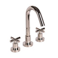 Polished Nickel Widespread Bathroom Faucet with Drain Assembly H59608