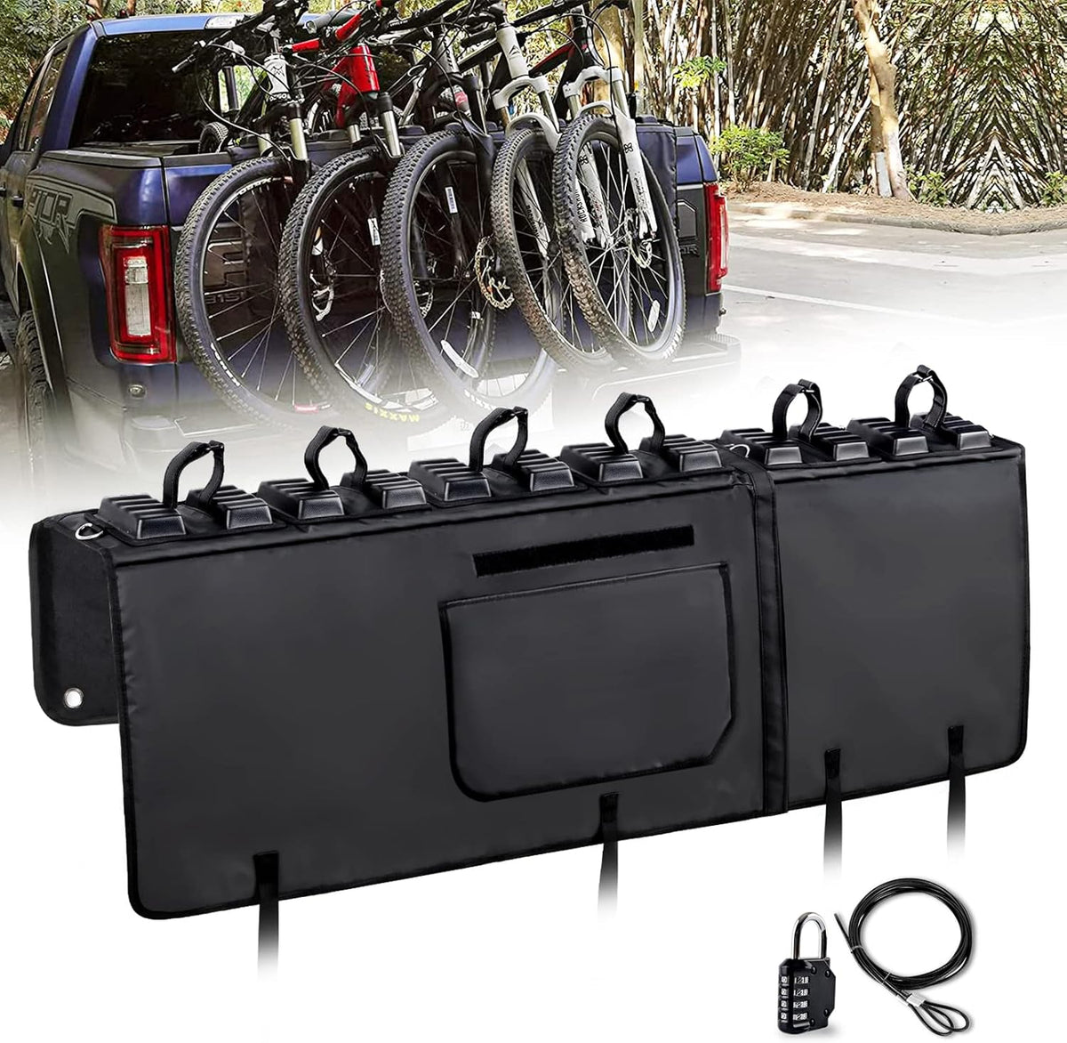 Truck Bike Tailgate Pad with Anti-Theft Lock, 53" Long Pack of 2 V719