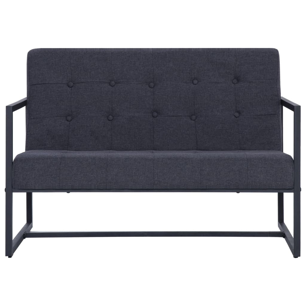 Dark Gray 2-Seater Sofa with Armrests M43712