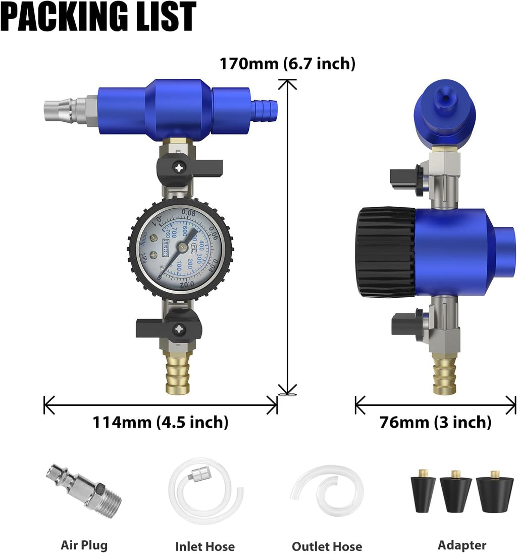 Coolant Vacuum Pressure Tester Filling Kit with Air Connector, Pack of 2 W83362