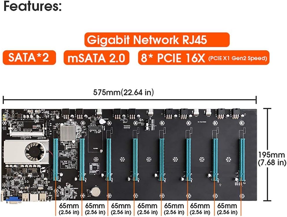 8 Video Card Slot DDR3 Motherboard CPU Set Y90399