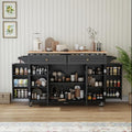 White Movable Kitchen Island with Drop Leaf and Power Outlet M6441