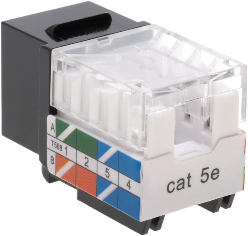 Cat5e RJ45 Punch-Down Keystone Jack Black (50) B513