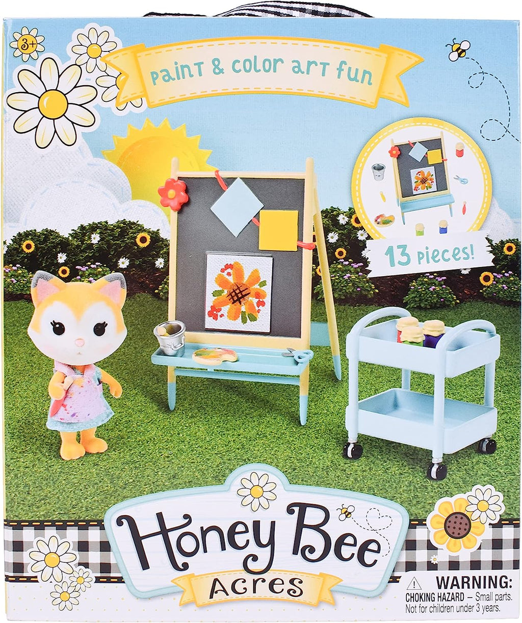 13 Pieces Paint & Color Art Fun Set with Miniature Doll Figure I132