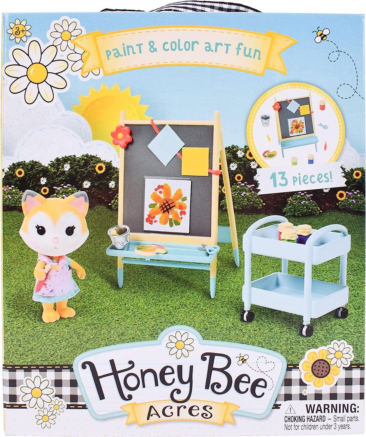 13 Pieces Paint & Color Art Fun Set with Miniature Doll Figure I132