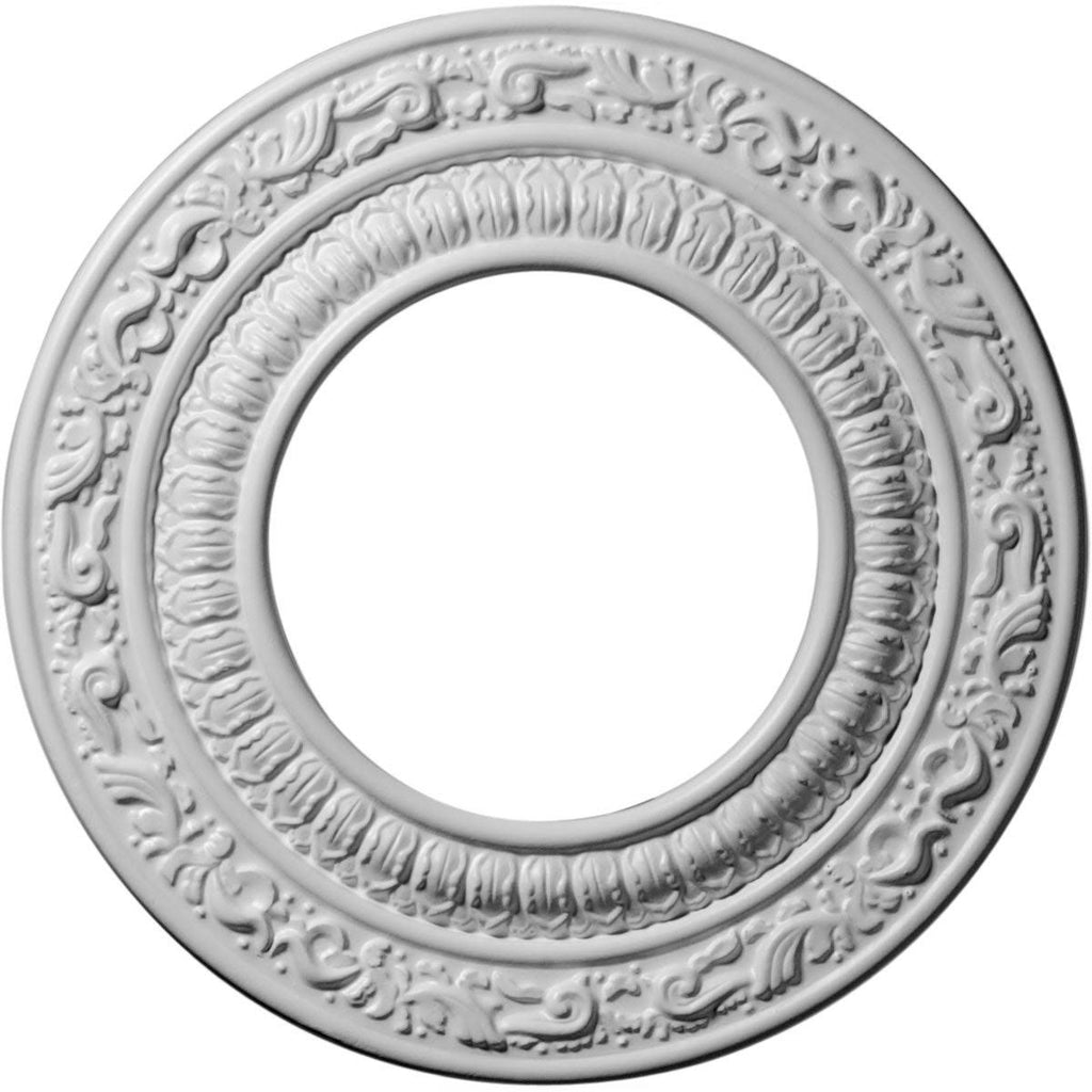 Hand-Painted Steel Gray Ceiling Medallion H34374