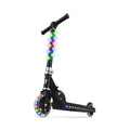 Black Collapsible Kids Kick Scooter with RGB Light Up LEDs D50279