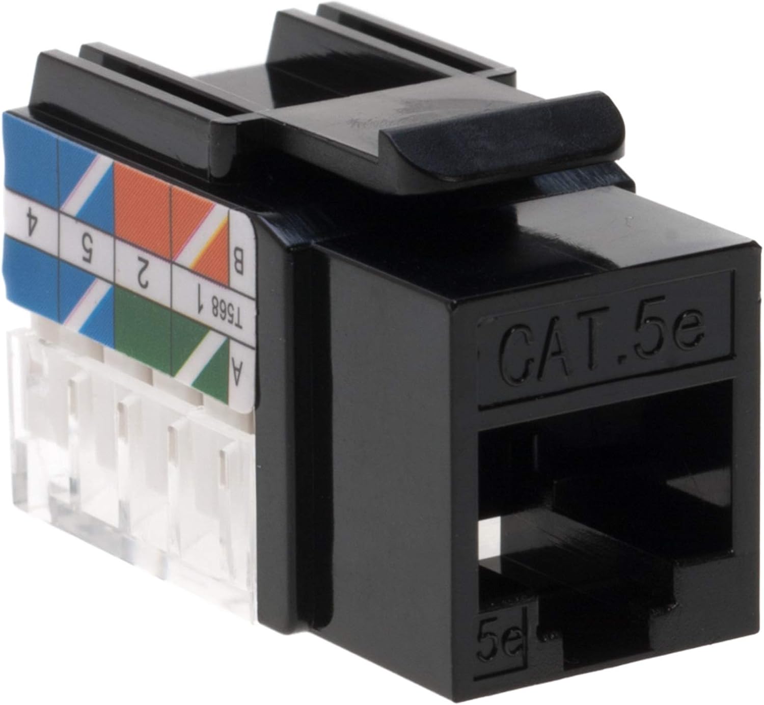 Cat5e RJ45 Punch-Down Keystone Jack Black (50) B513