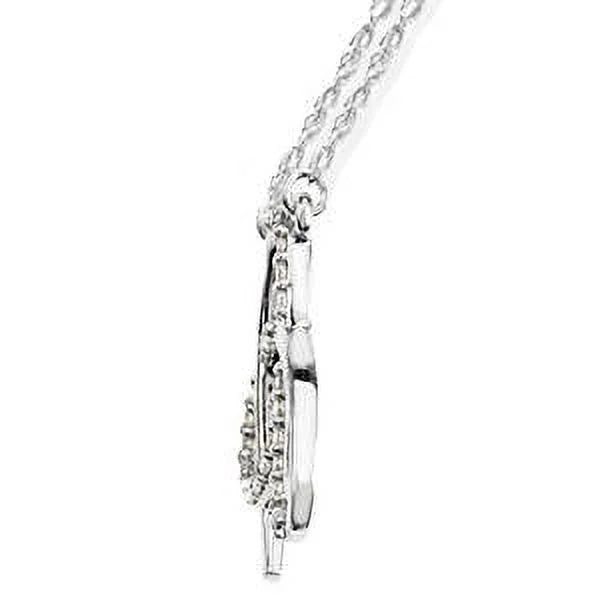 1/4ct Diamond "Y" Initial Pendant 18" Necklace 14K White Gold N9826