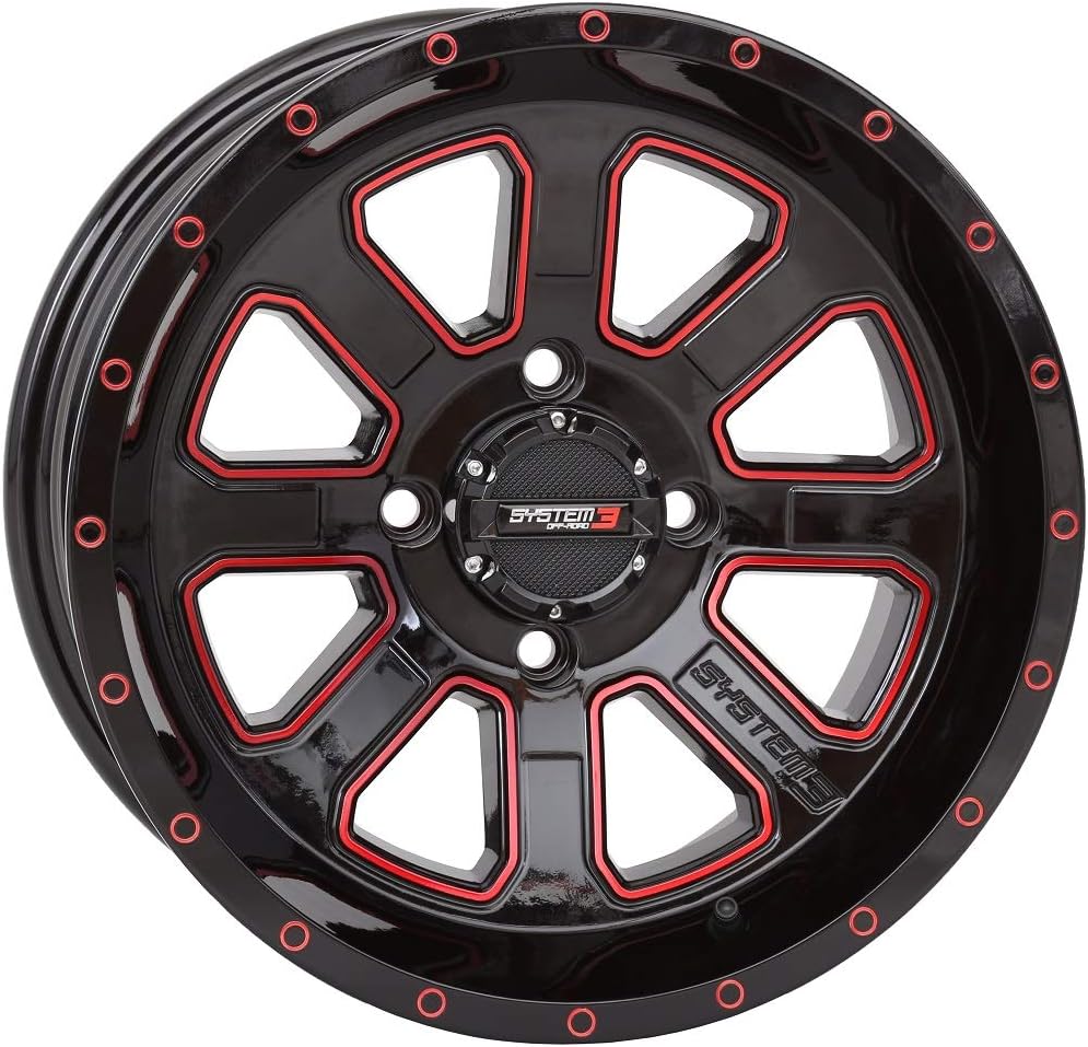 Bundle - 9 Items: 14 Wheels Red 32 Carnivore Tires B125627