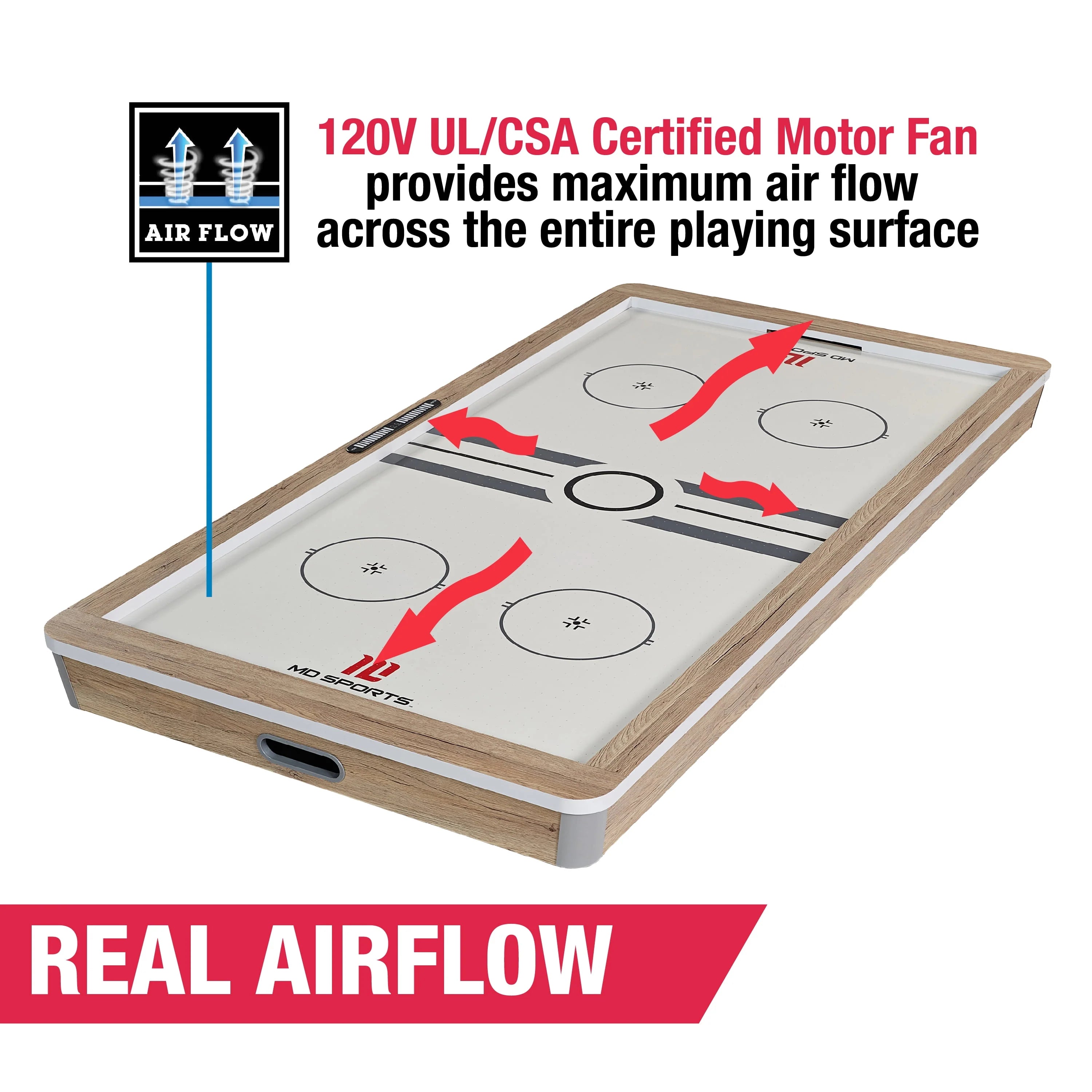 7' Air Powered Hockey Table With Pusher and Puck Set Y275