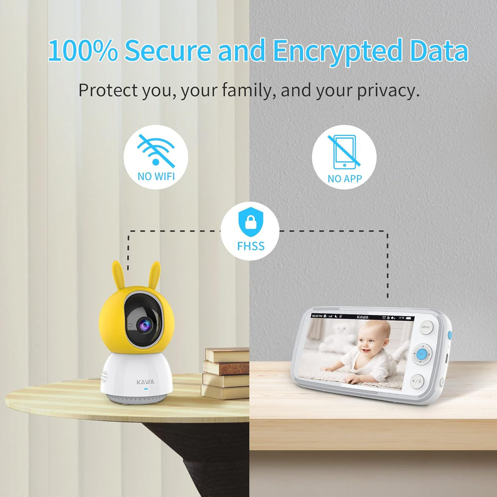 5" 720P HD Video Baby Monitor with Night Vision and 2-Way Talk I184644
