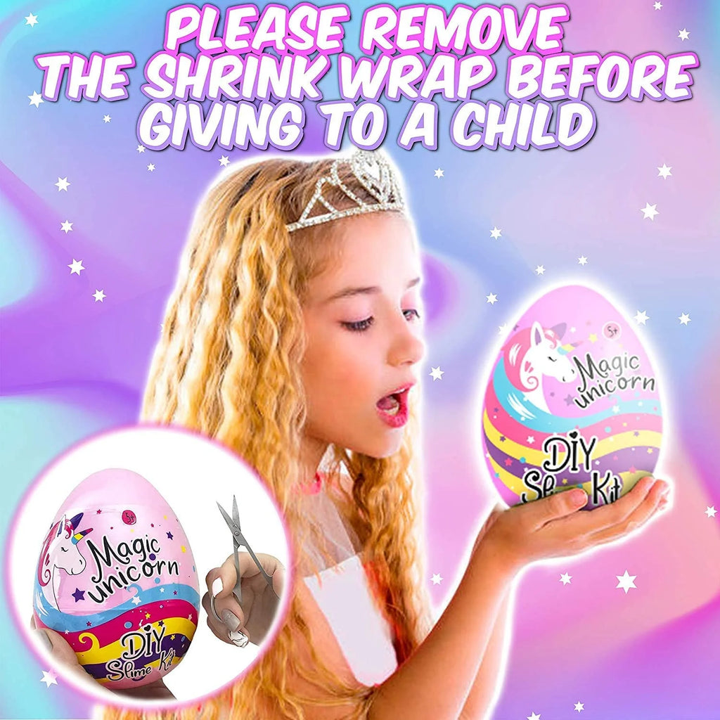 Unicorn Surprise Slime Egg Bundle 4 Pack Variety Slime Making Kit with Butter, Cloud, Glitter, Stardust Slime P8739