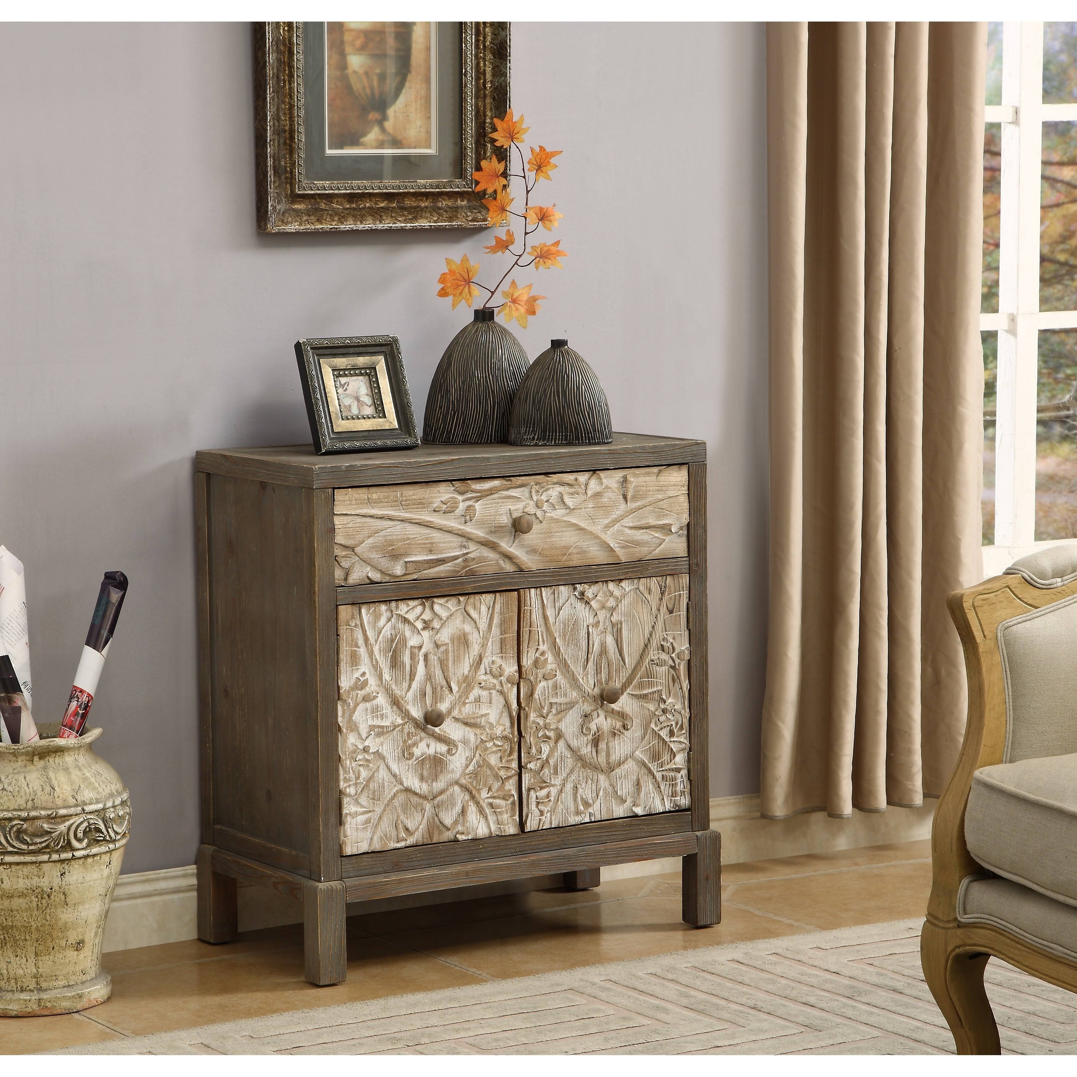 Natural One Drawer Two Door Cabinet G914089