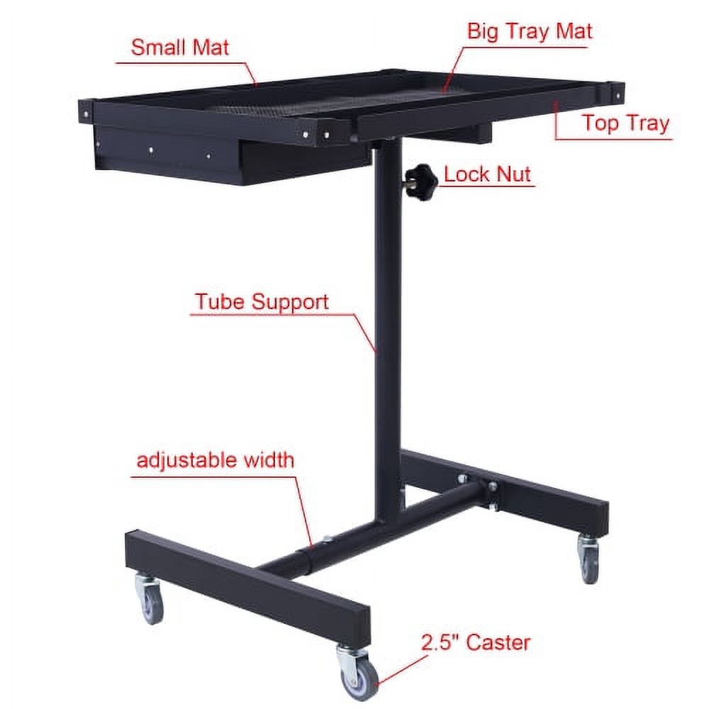 Black Multi-functional Workbench with Drawers T616374
