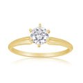 14k Yellow Gold Diamond Solitaire Engagement Ring W10054
