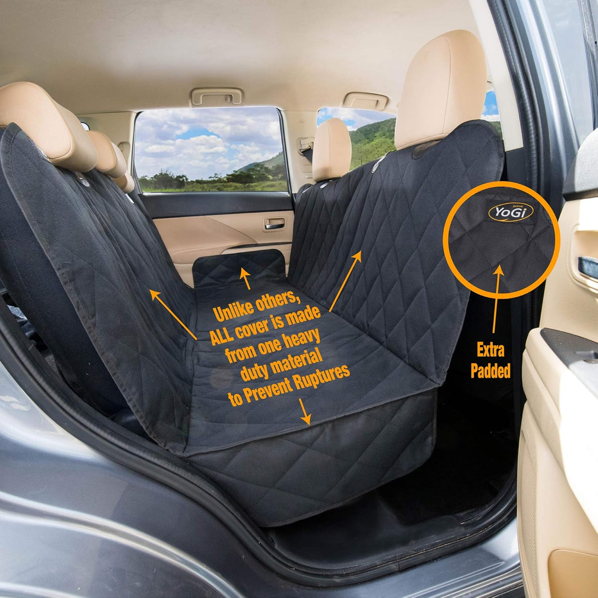 Waterproof Nonslip Dog Seat Cover for Back Seat Q175