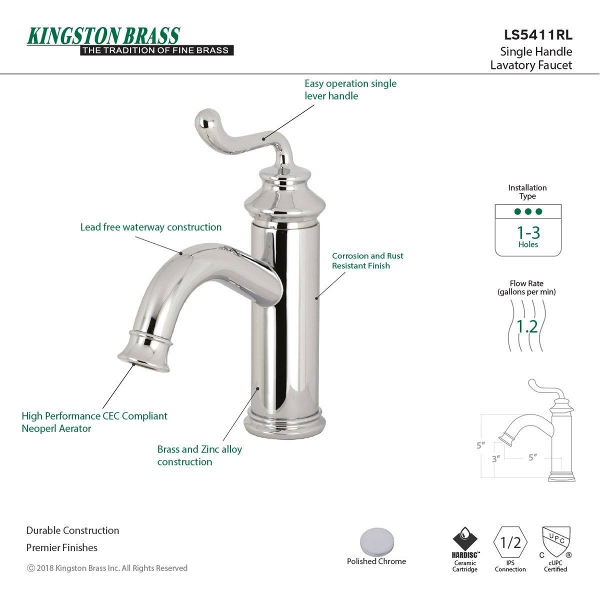 Matte Black Single-Handle Bathroom Faucet J85433