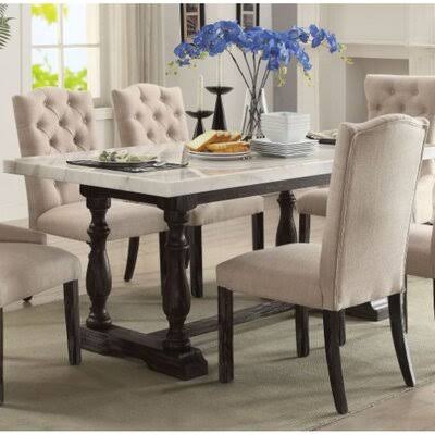 Beige Linen Side Chair Set of 2 A902