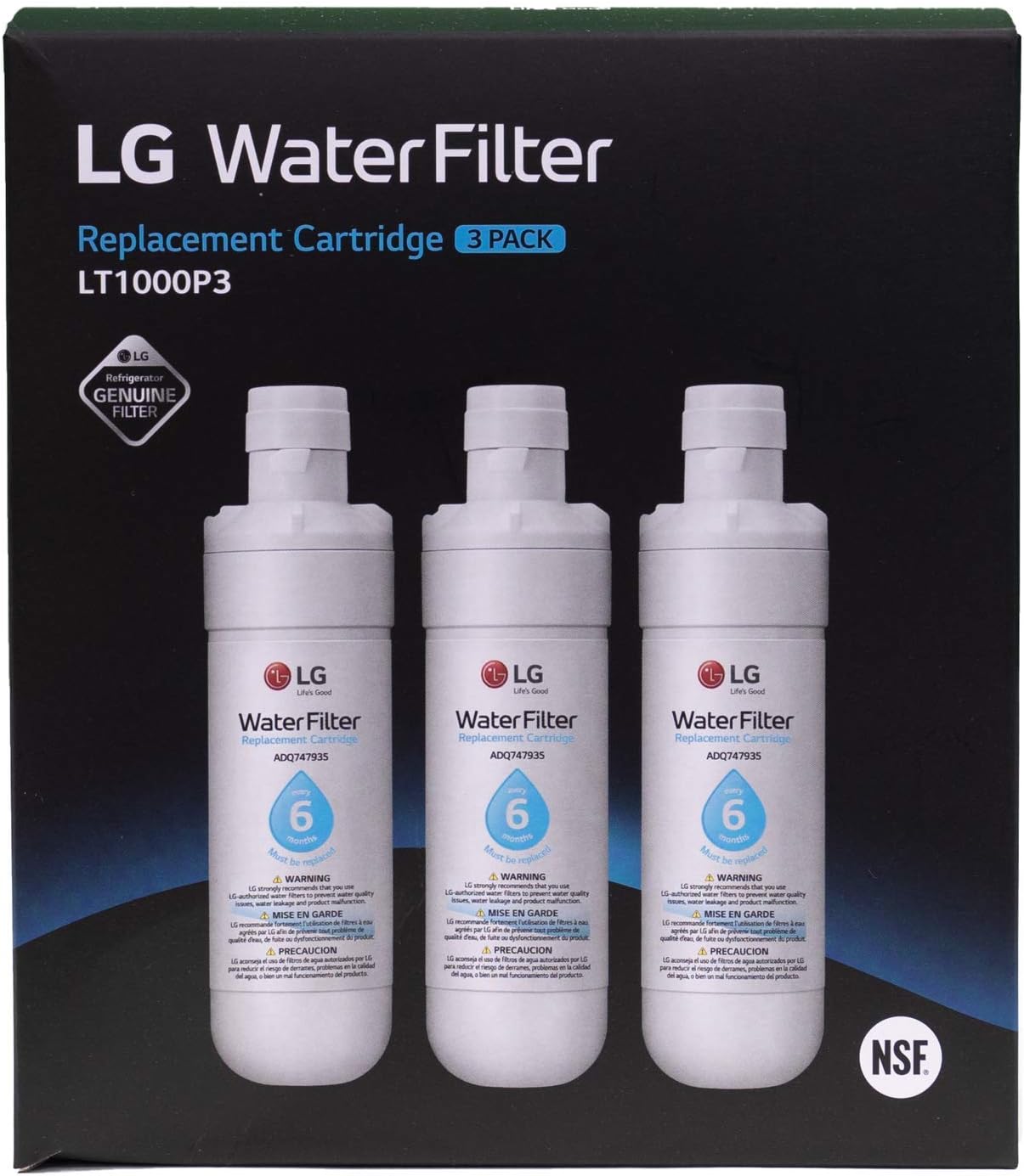 Refrigerator Replacement Water Filter, 3 Count J69403