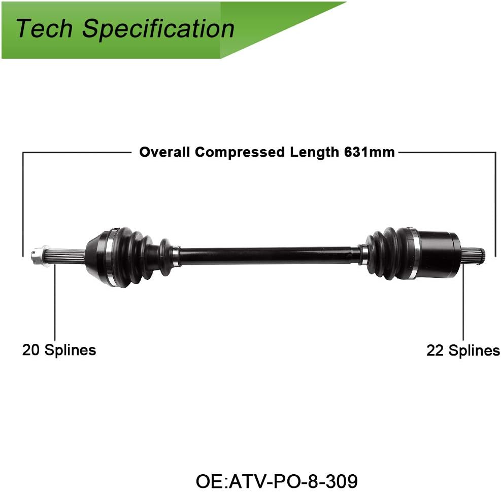 CV Axle Drive Shaft Assembly Pack of 2 V47635