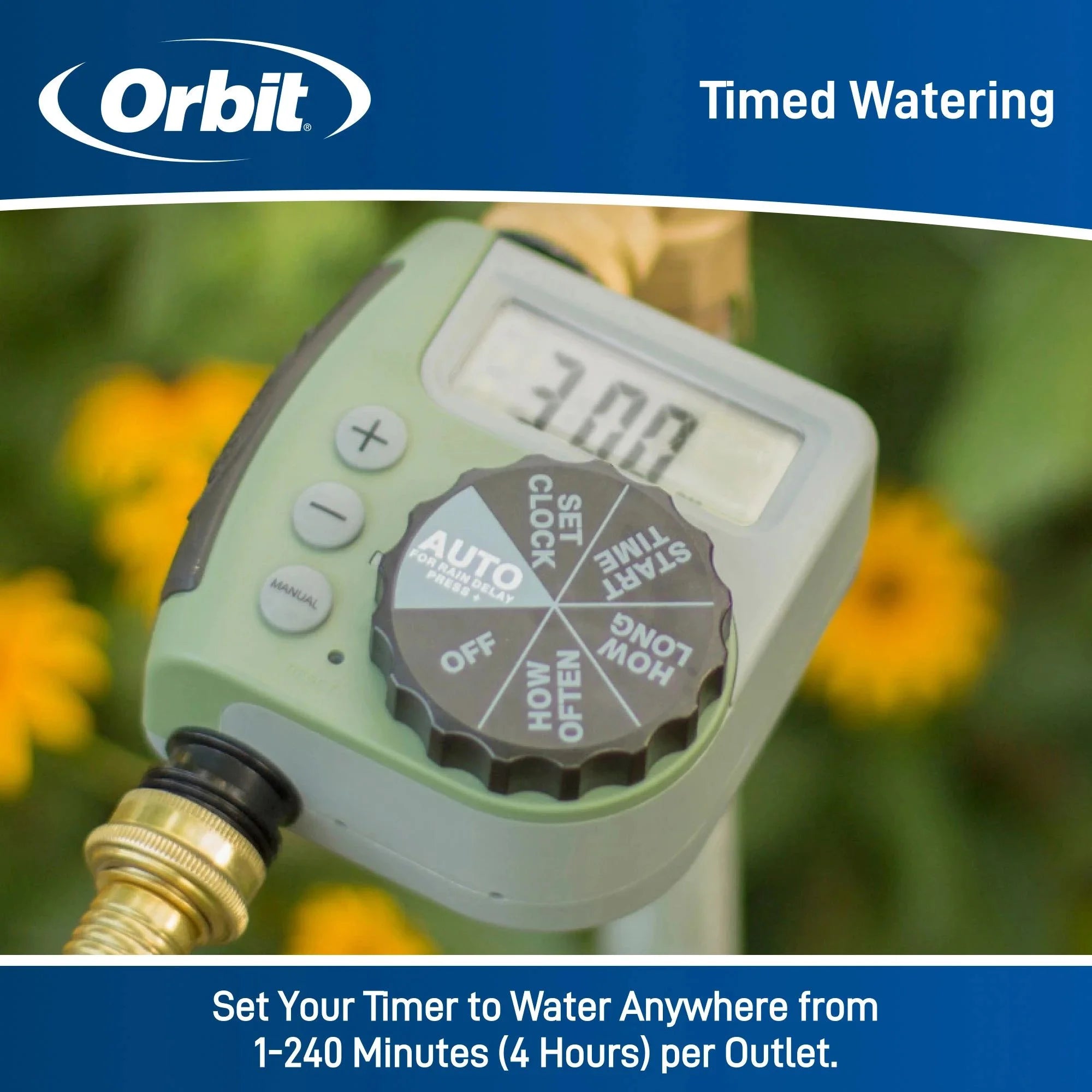Brass Swivel Programmable Hose Faucet Timer L8312