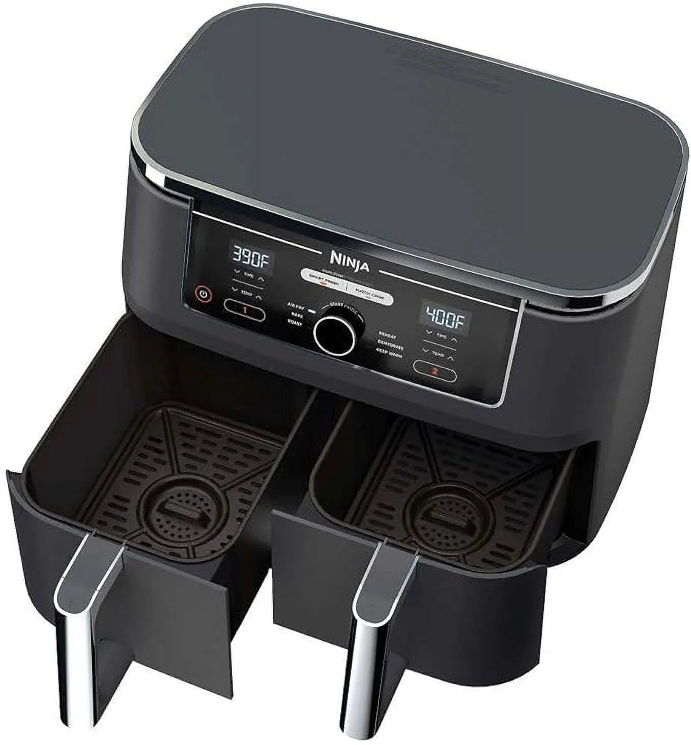 Open Box 10qt XL 2 Basket Air Fryer Grey H1819