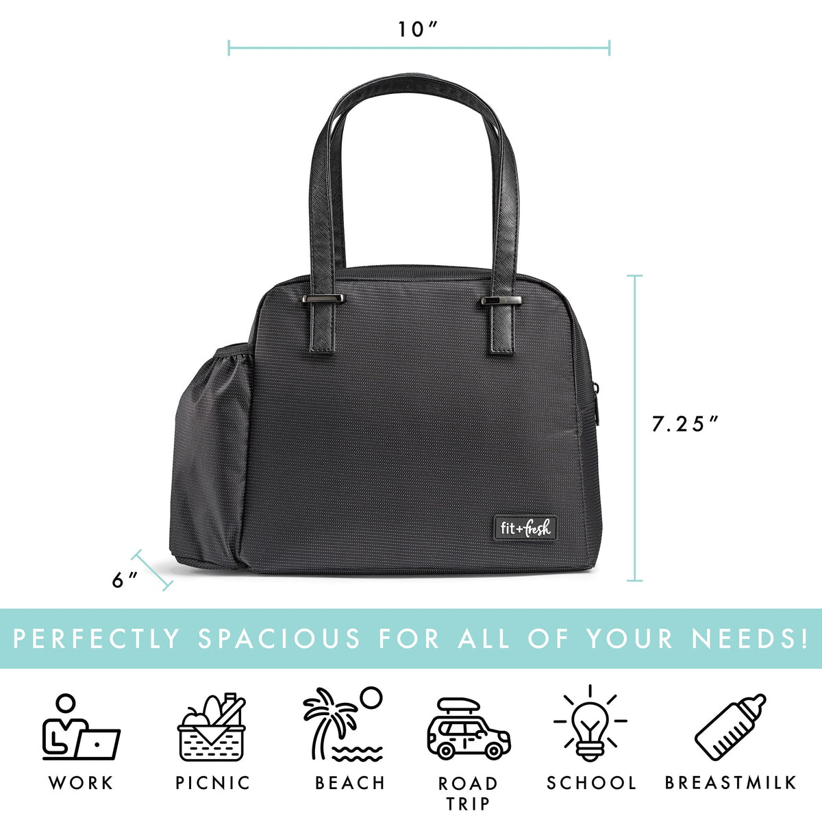 Insulated Lunch Tote with Bottle and Containers S359374