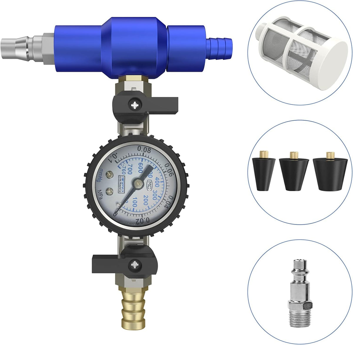 Coolant Vacuum Pressure Tester Filling Kit with Air Connector, Pack of 2 W83362