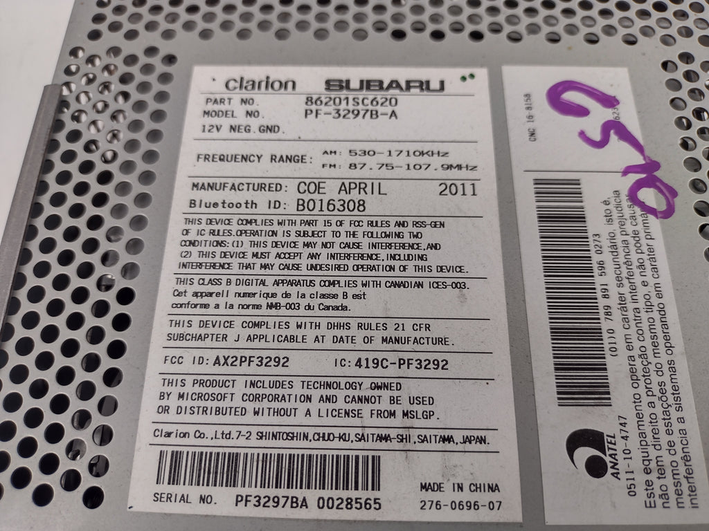 AM FM CD Radio Receiver OEM C74789