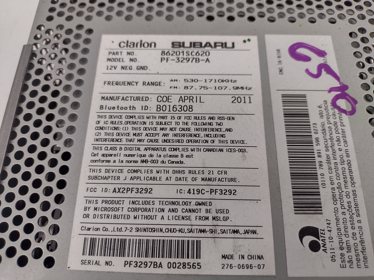 AM FM CD Radio Receiver OEM C74789