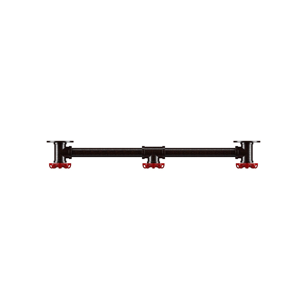 Sand Black Industrial Wall Coat Rack H235
