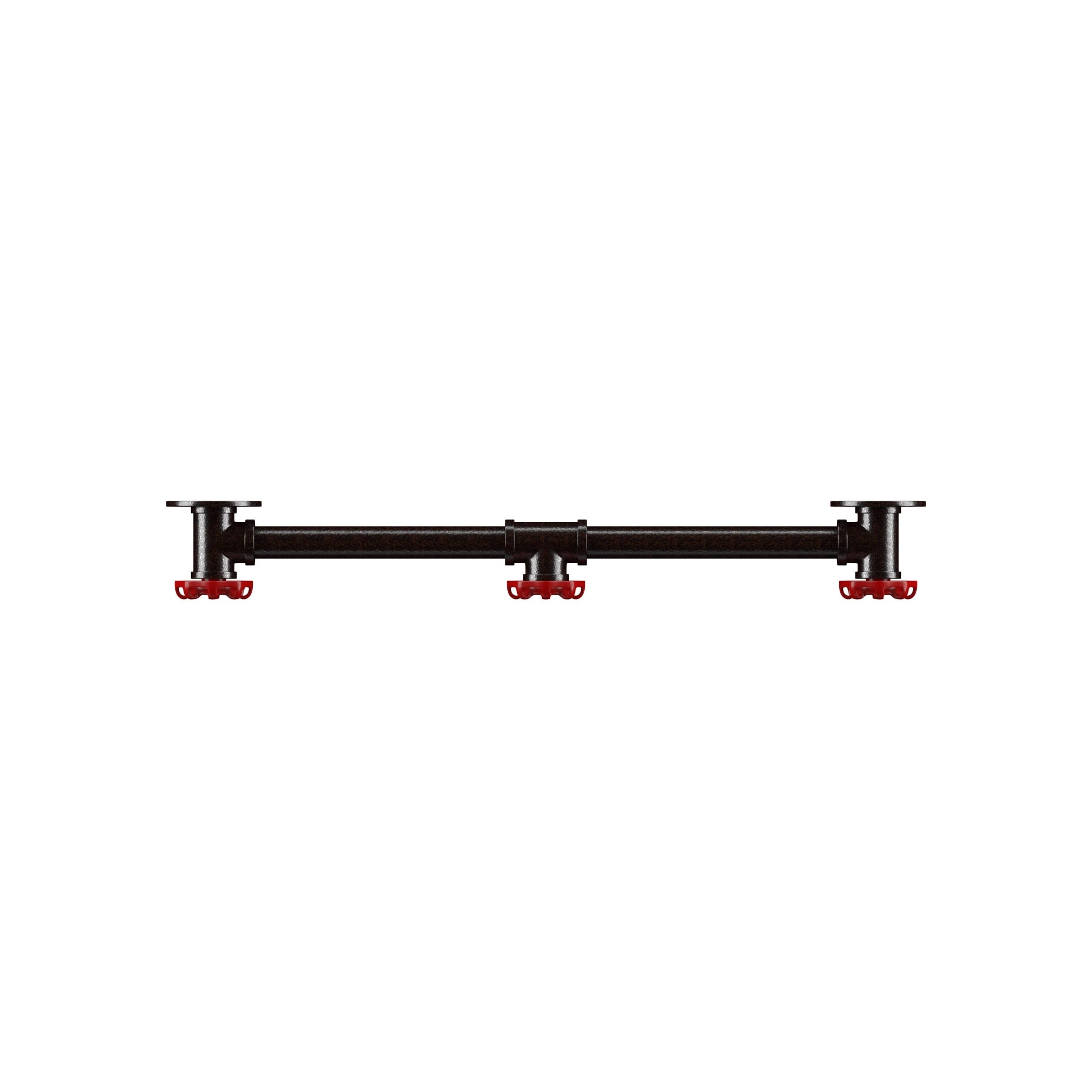 Sand Black Industrial Wall Coat Rack H235