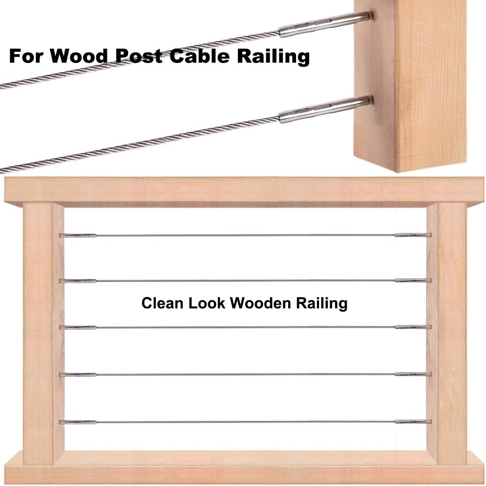 3/16 T316 Stainless Steel Cable Railing Hardware Kit 30 Pairs E92680