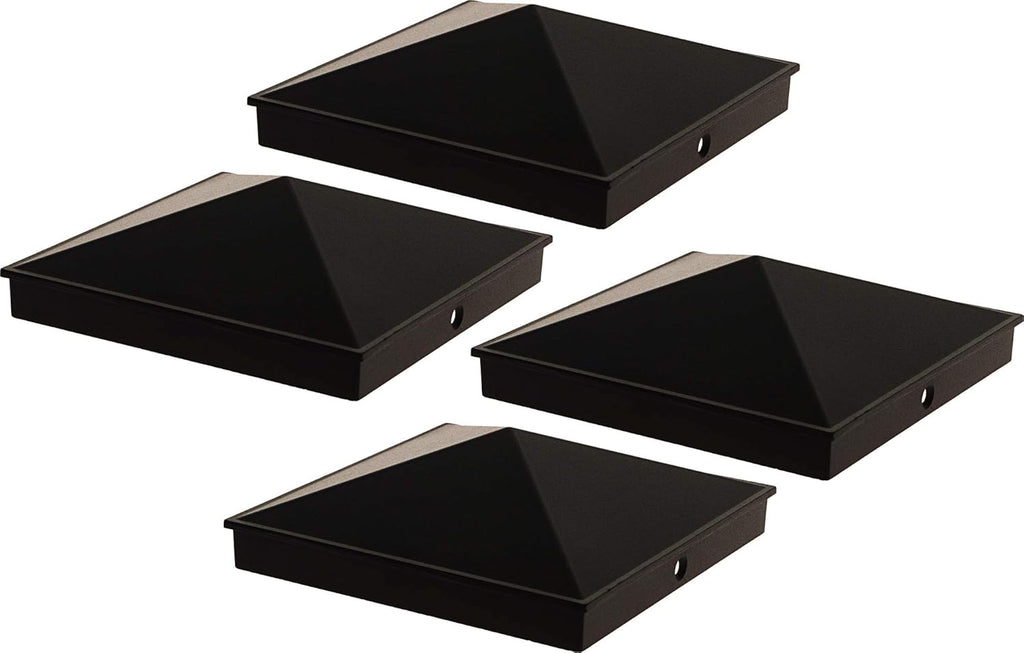 4x4 Aluminum Pyramid Post Cap Cover (Brown, 8 Pack) T92355