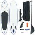 Blue and White Inflatable Paddleboard Set Y32152