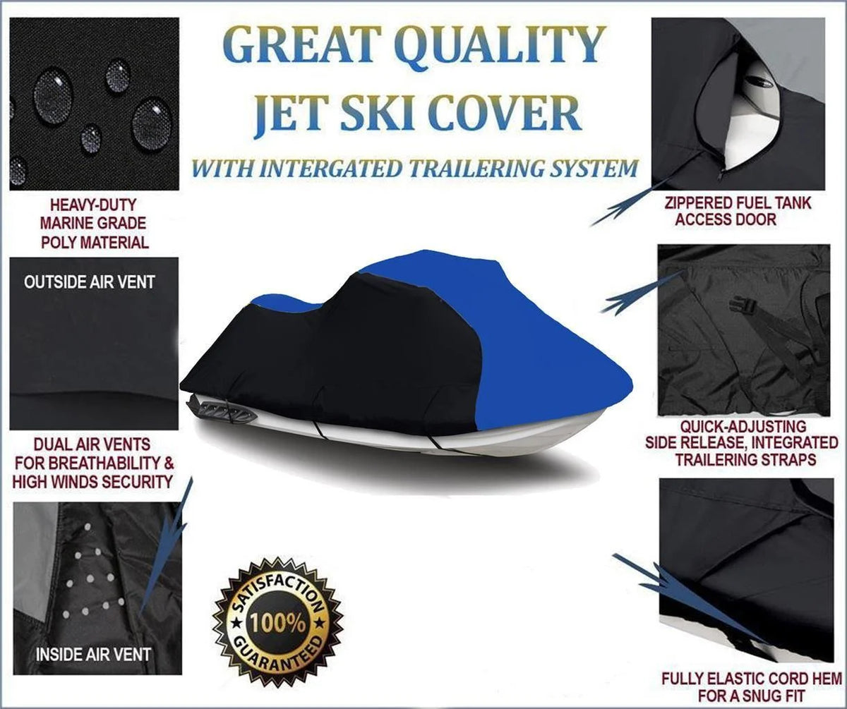 Heavy-Duty Jet Ski Cover for 3 Seat Up to 129" Length E958231