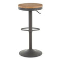 Adjustable Height Swivel Bar Stool Gray/Natural O820