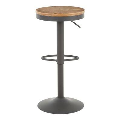 Adjustable Height Swivel Bar Stool Gray/Natural O820