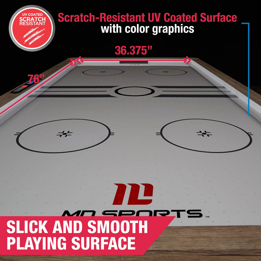 7' Air Powered Hockey Table With Pusher and Puck Set Y275