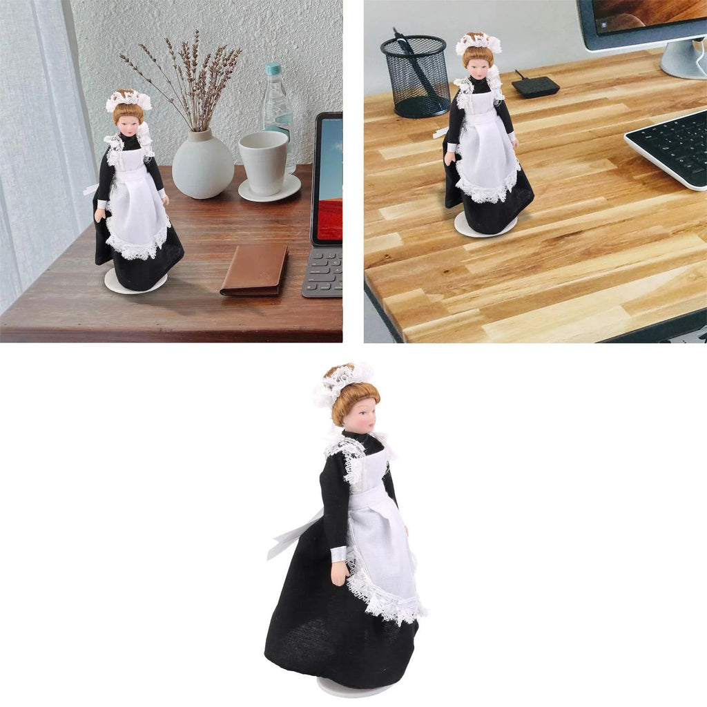 Porcelain Maid Servant Dollhouse Miniature B167