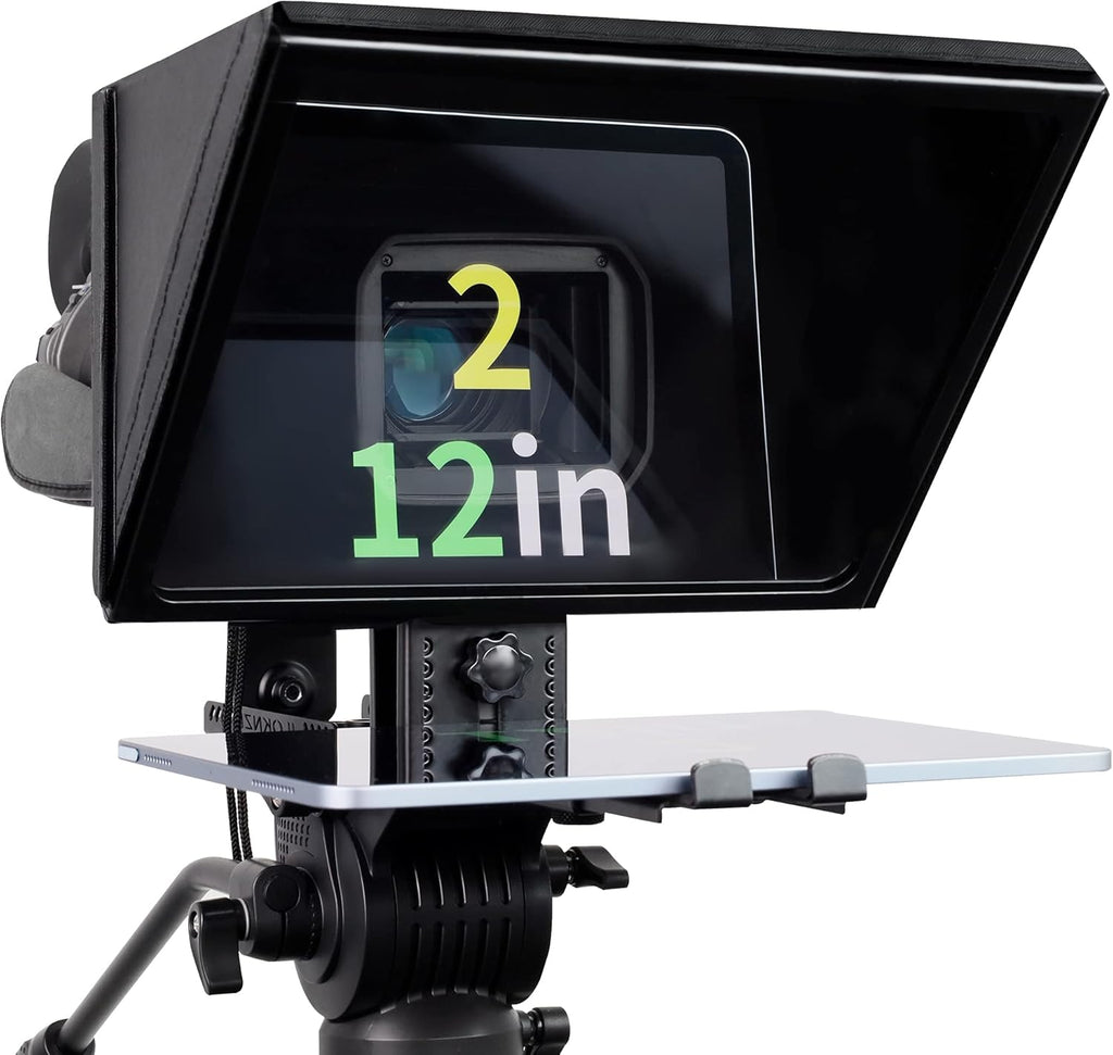 Liftable Metal Teleprompter with Adjustable Tempered Optical Glass R339