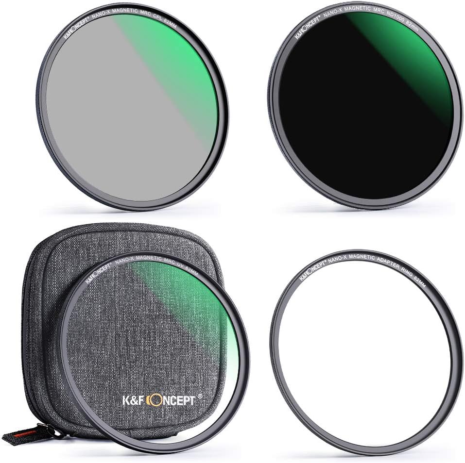 77mm Magnetic Lens Filter Kit with MCUV CPL ND1000 Magnetic Adapter Ring V2634